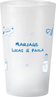 gobelet Mariage Voyage Bleu