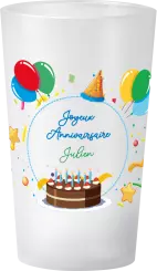 gobelet Anniversaire ballons photo bleu