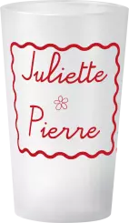 gobelet Mariage Cadre Ondule Cerises