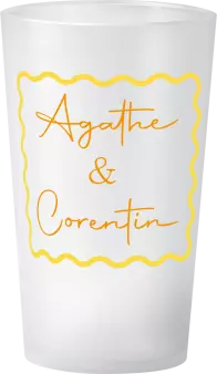 gobelet Mariage Cadre Ondule Citrons