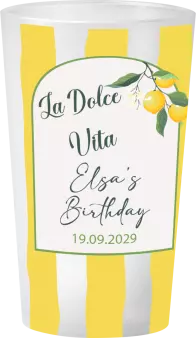 gobelet Anniversaire Dolce Vita Jaune