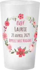 gobelet EVJF Couronne Fleurs