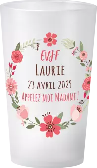 gobelet EVJF Couronne Fleurs