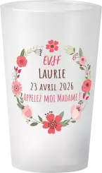 gobelet EVJF Couronne Fleurs