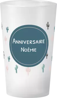 gobelet Anniversaire Cactus Rond