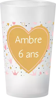 gobelet Anniversaire Coeur Or Rose