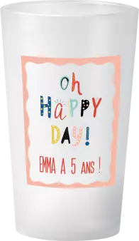 gobelet Anniversaire Cadre Rose Photo