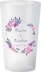 gobelet Mariage Fleurs Violettes