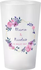 gobelet Mariage Fleurs Violettes