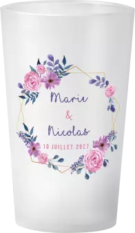 gobelet Mariage Fleurs Violettes