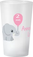 gobelet Anniversaire Elephant Rose