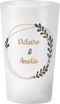 gobelet Mariage Couronne Fleurs Marrons