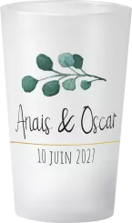 gobelet Mariage Eucalyptus Doré