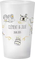 gobelet Mariage Doré & Noir