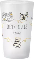 gobelet Mariage Doré & Noir