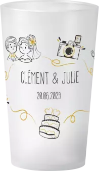 gobelet Mariage Doré & Noir