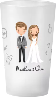 gobelet Mariage Illustration Personnages
