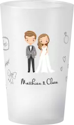 gobelet Mariage Illustration Personnages