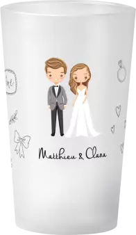 gobelet Mariage Illustration Personnages