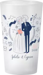 gobelet Mariage Bleu Personnages