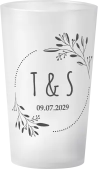 gobelet Mariage Végétal Initiales
