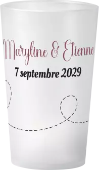gobelet Mariage Avion Cœur