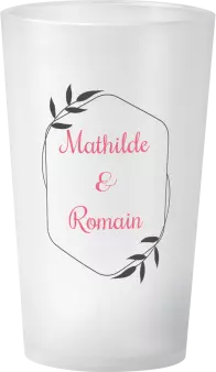 gobelet Mariage Couronne Noire & Rose