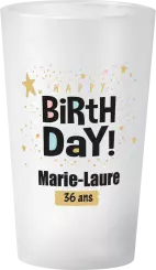 gobelet Anniversaire Noir et Or