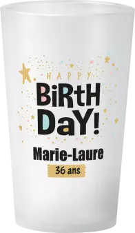 gobelet Anniversaire Noir et Or